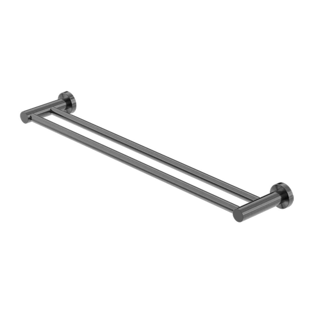 Nero Mecca Double Towel Rail 600Mm Gun Metal