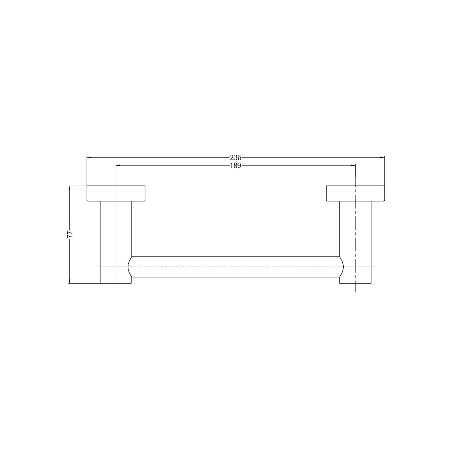 Nero Mecca Hand Towel Rail Straight Brushed Gold - Image 7