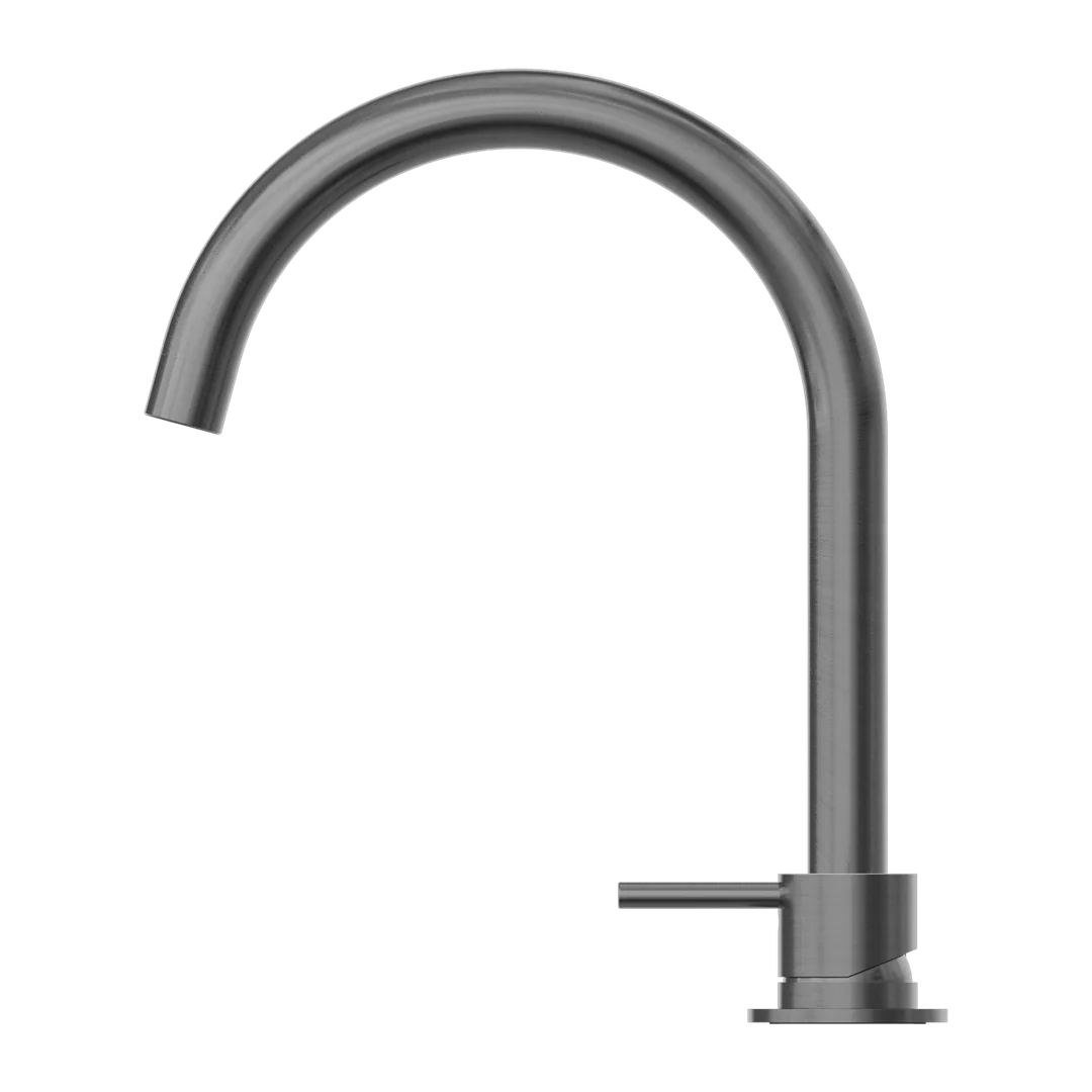 Nero Mecca Hob Basin Mixer Round Spout Gun Metal - Image 4