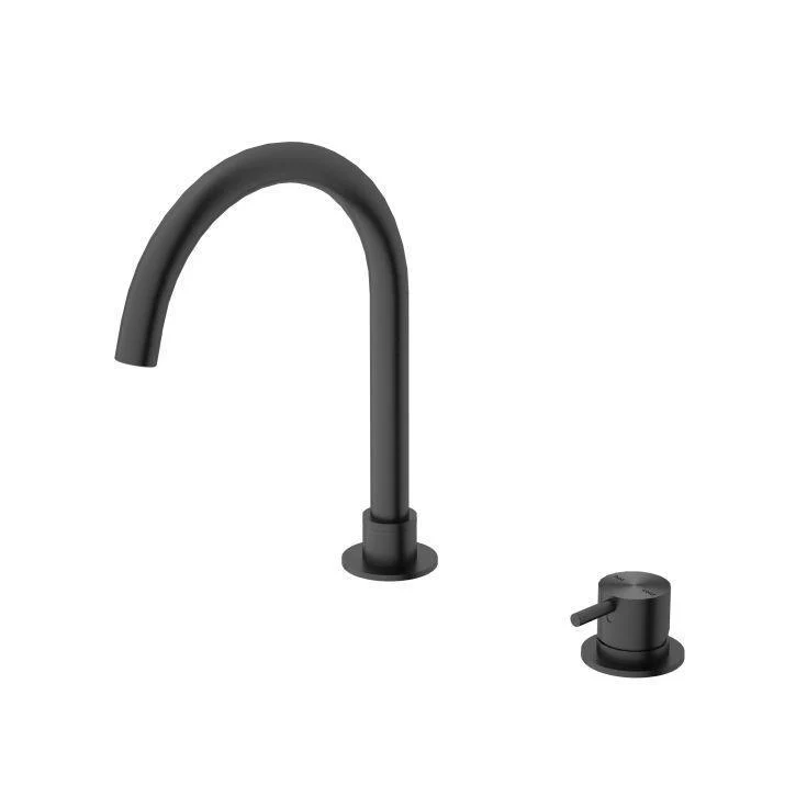 Nero Mecca Hob Basin Mixer Round Spout Gun Metal - Image 5