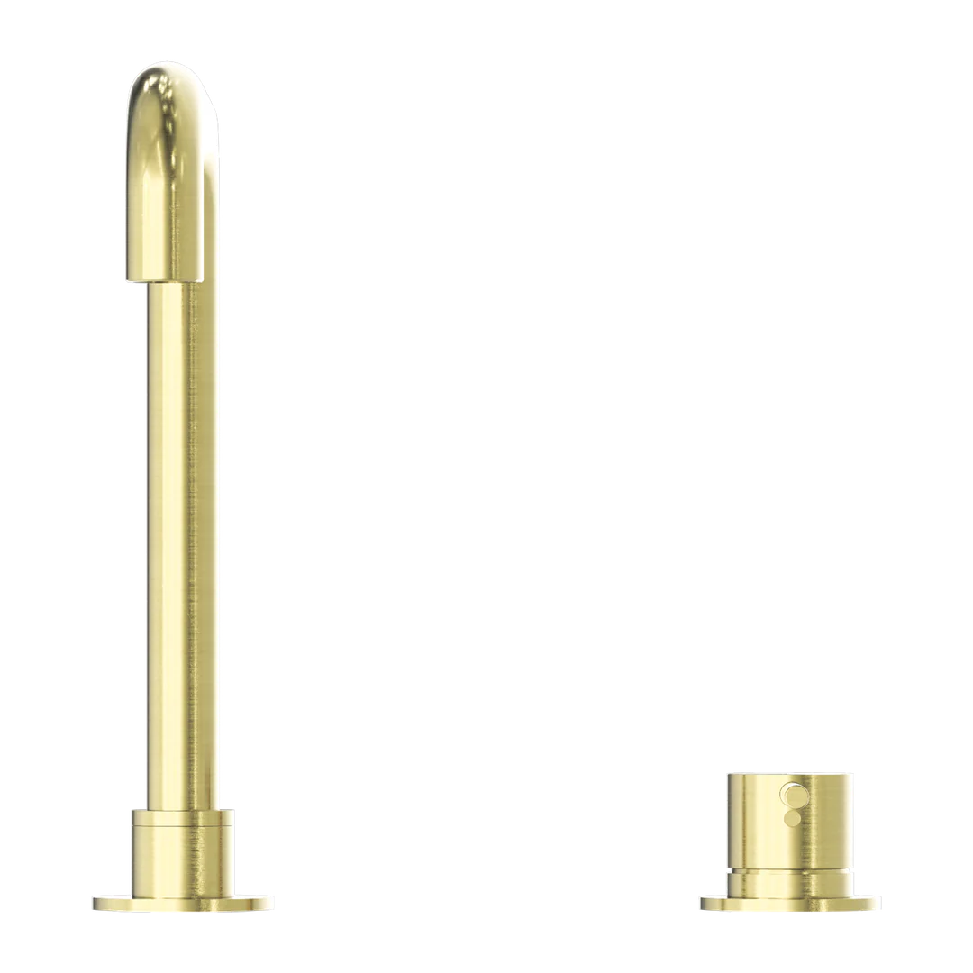 Nero Mecca Hob Basin Mixer Square Spout Brushed Gold - Image 6