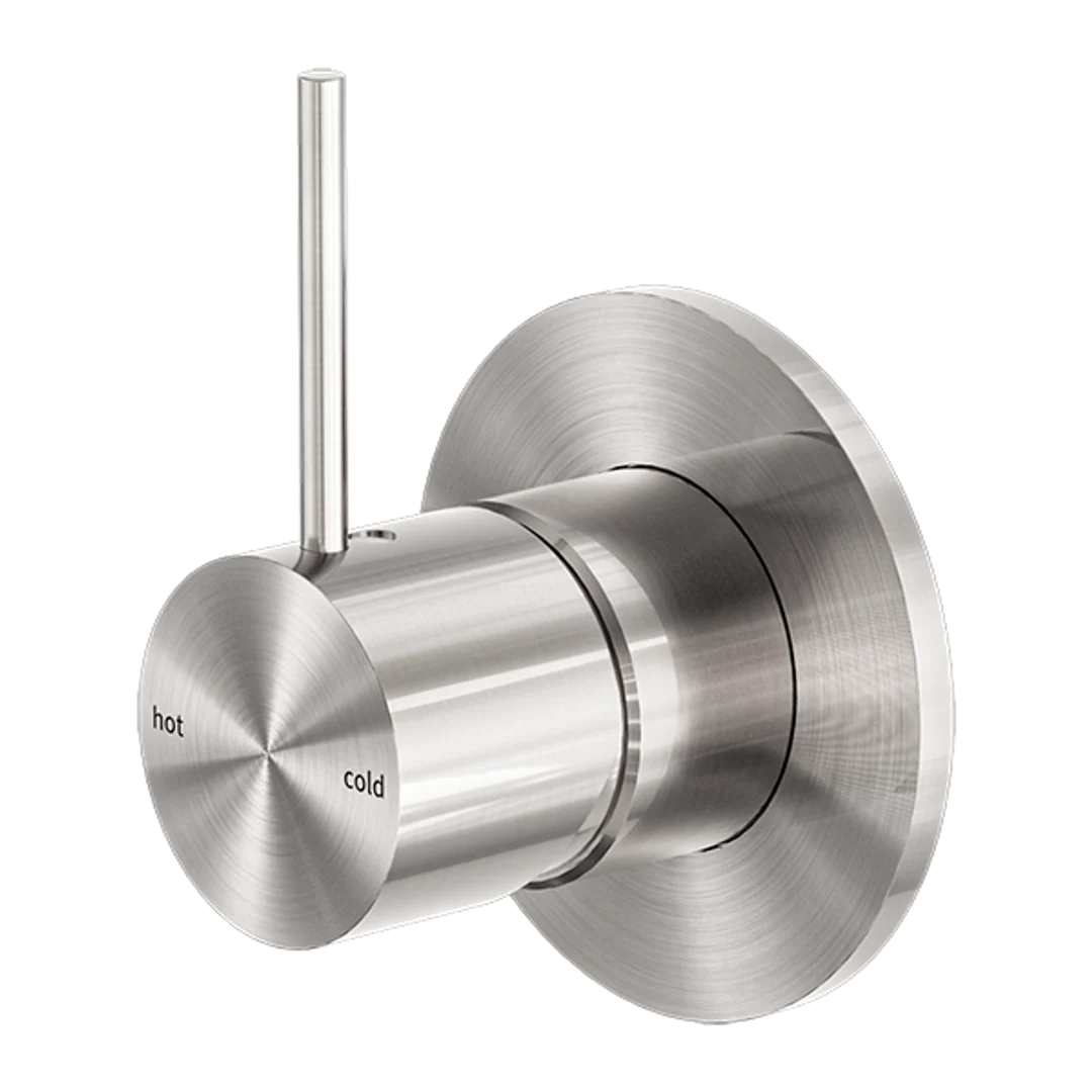 Nero Mecca Shower Mixer Handle Up Brushed Nickel