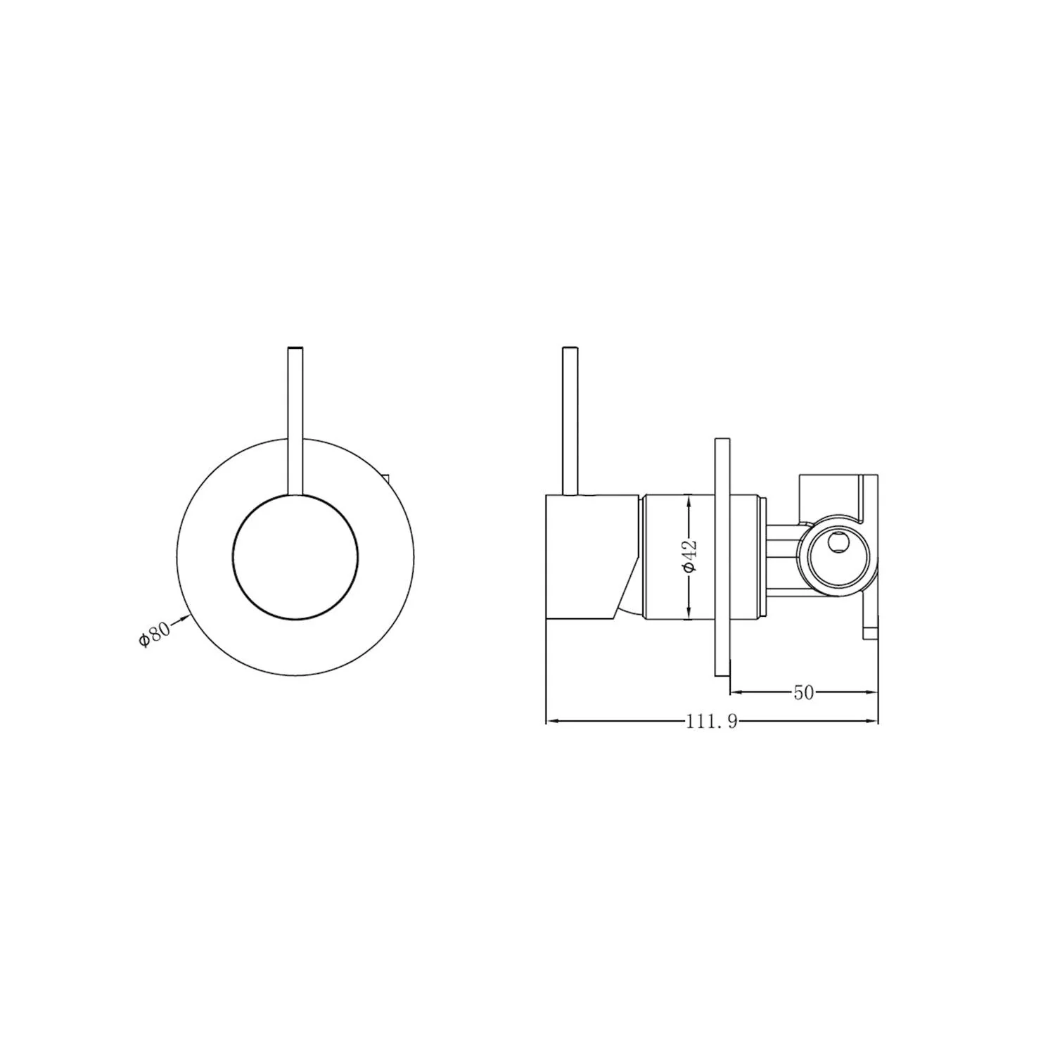 Nero Mecca Shower Mixer Handle Up Chrome - Image 6