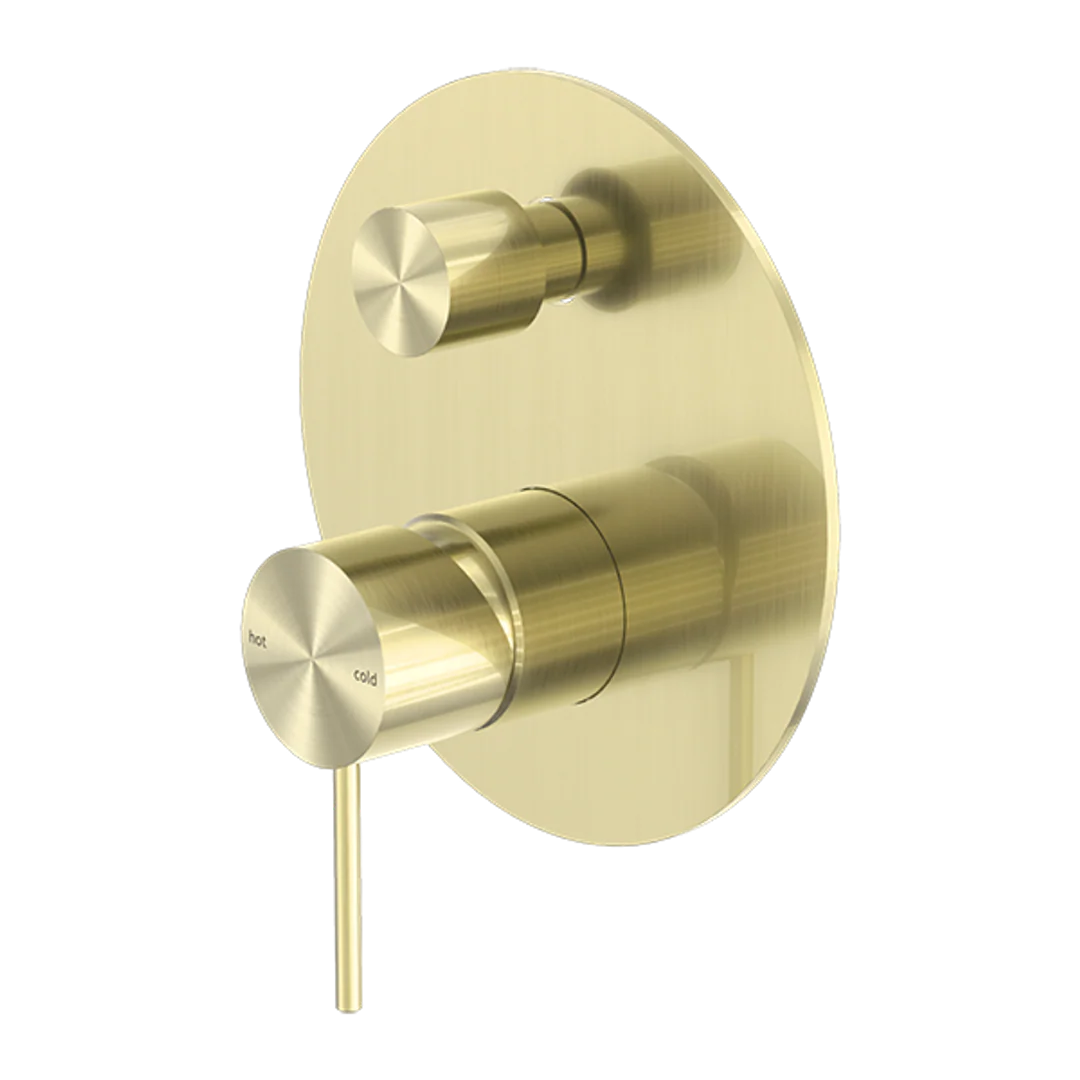 Nero Mecca Shower Mixer With Diverter Brushed Gold