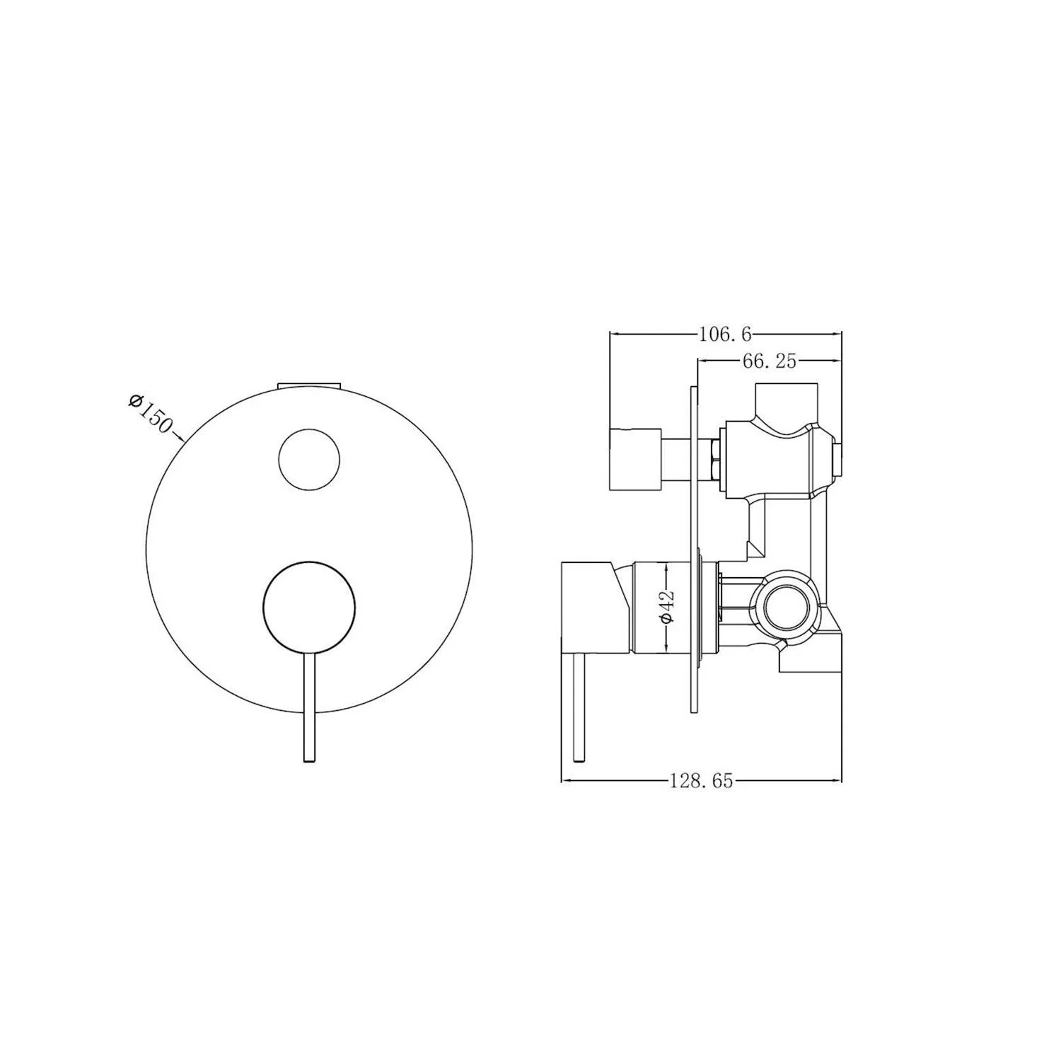 Nero Mecca Shower Mixer With Diverter Gun Metal - Image 7