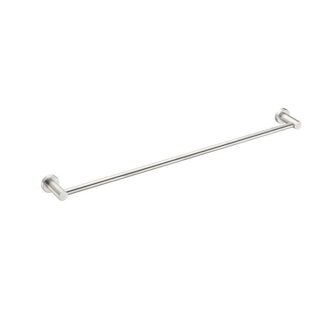 Nero Mecca Single Towel Rail 800Mm Brushed Nickel - Image 2