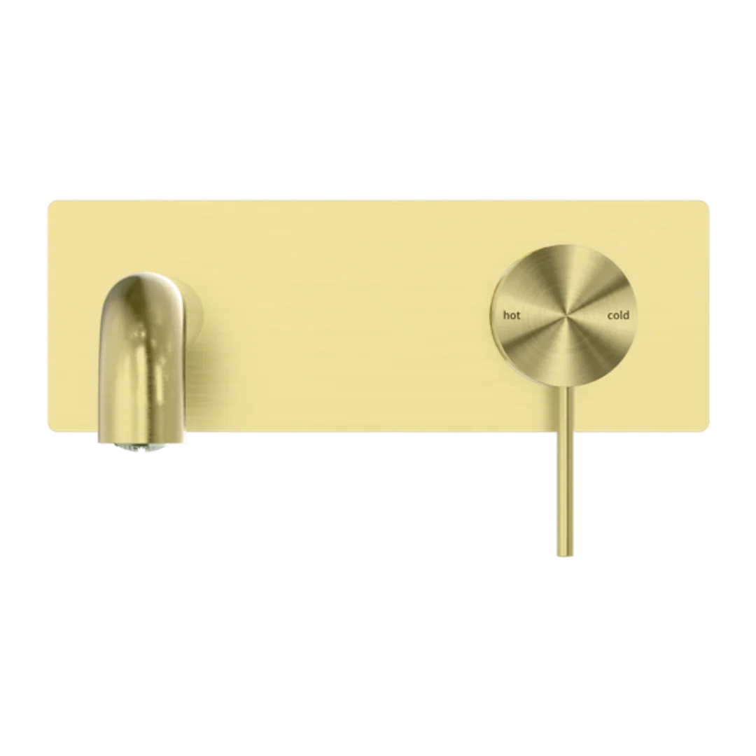 Nero Mecca Wall Basin Mixer 160Mm Spout Brushed Gold - Image 4