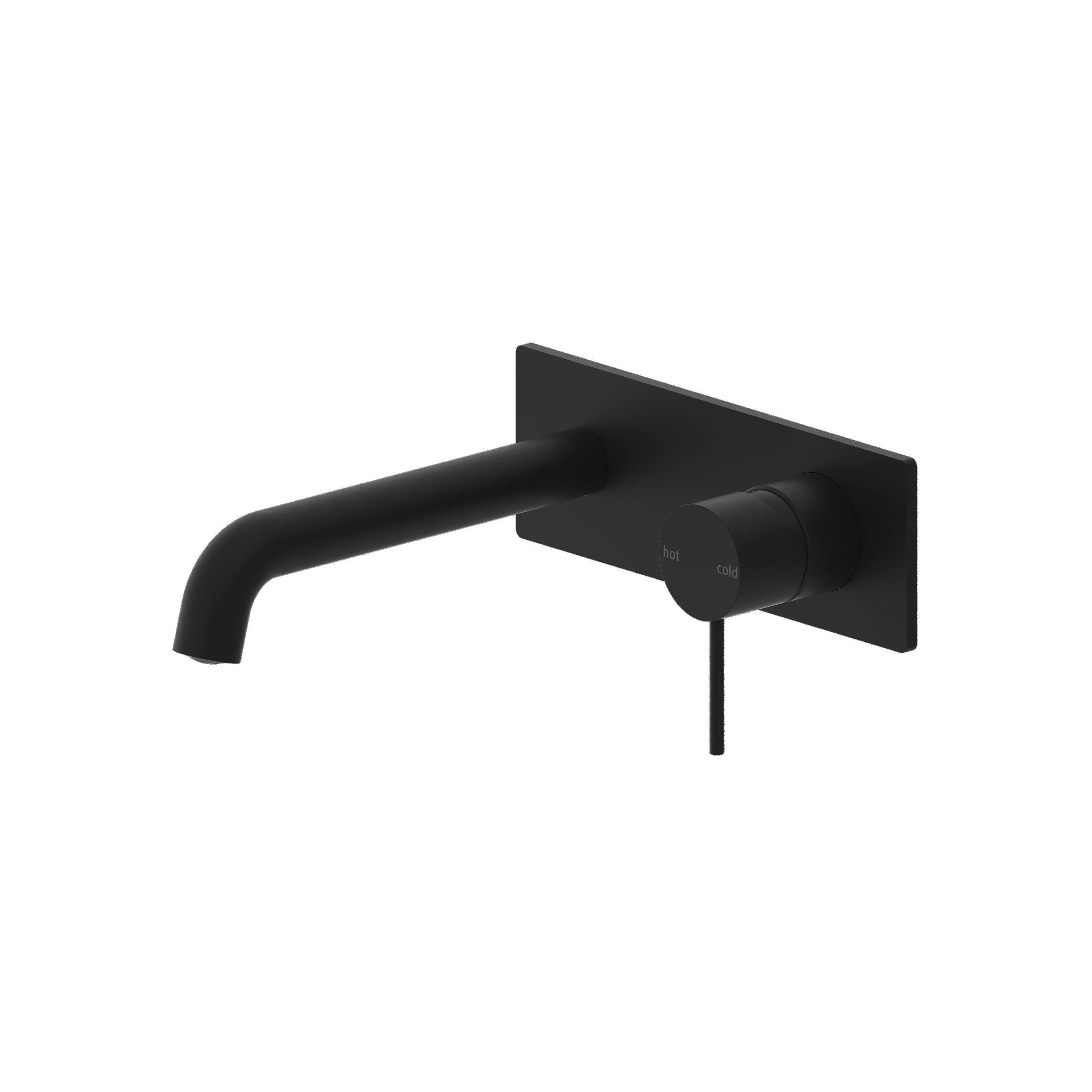 Nero Mecca Wall Basin Mixer 230Mm Spout Matt Black