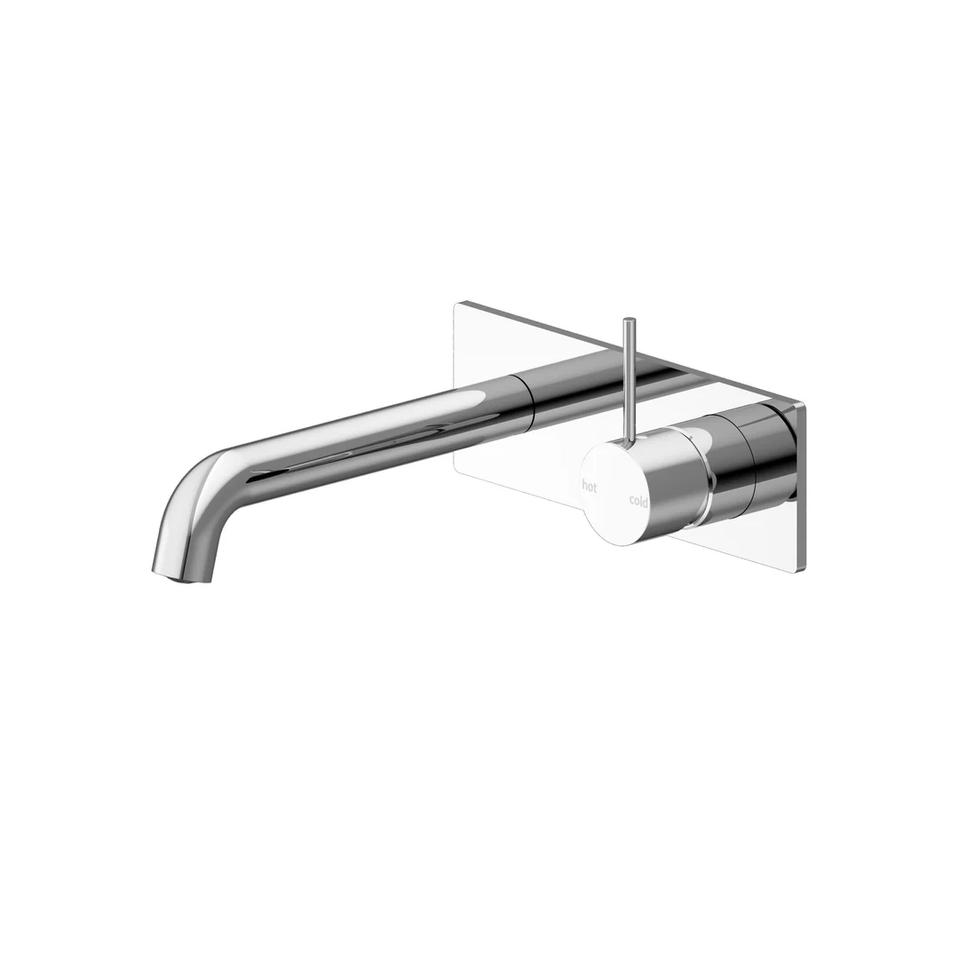 Nero Mecca Wall Basin Mixer Handle Up 230Mm Spout Chrome - Image 2