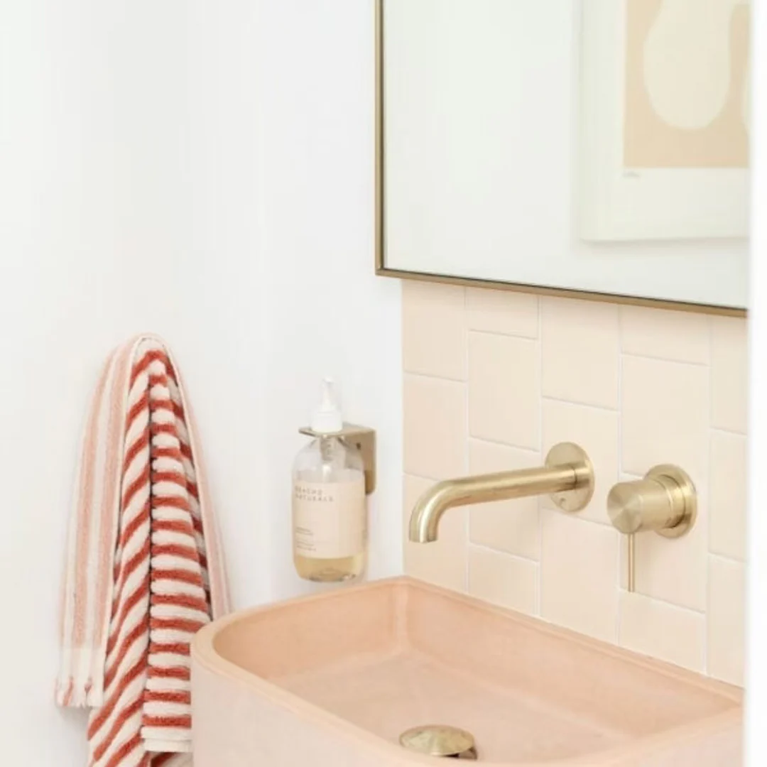 Nero Mecca Wall Basin Mixer Separate Back Plate 185Mm Spout Brushed Gold - Image 7