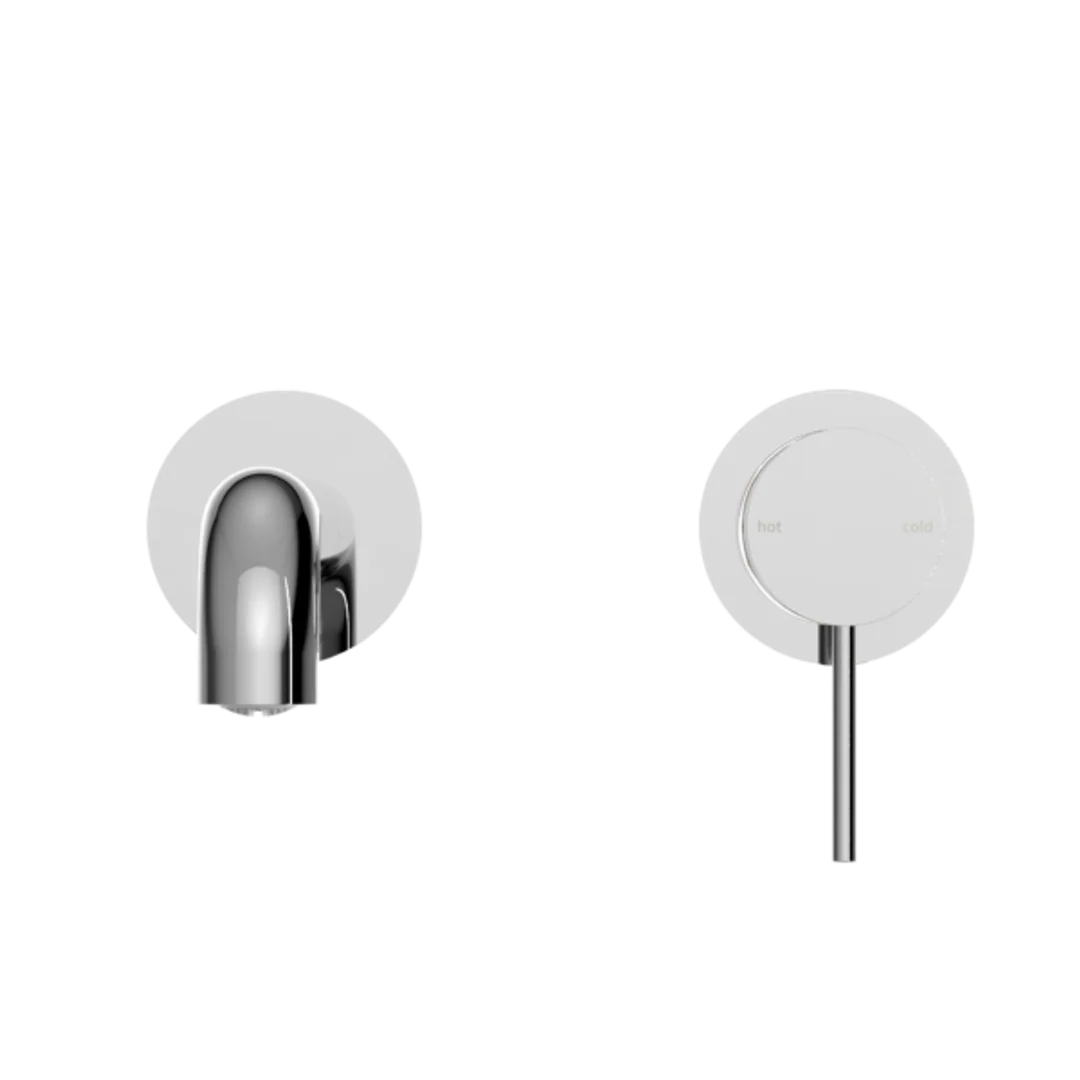 Nero Mecca Wall Basin Mixer Separate Back Plate 185Mm Spout Chrome - Image 5