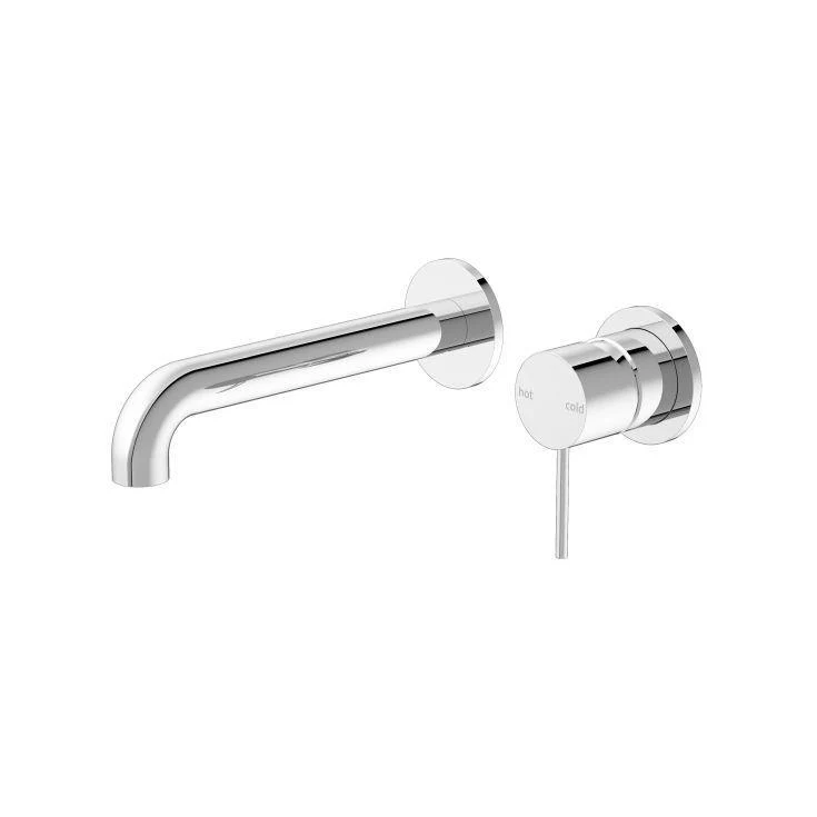 Nero Mecca Wall Basin Mixer Separate Back Plate 185Mm Spout Chrome - Image 7