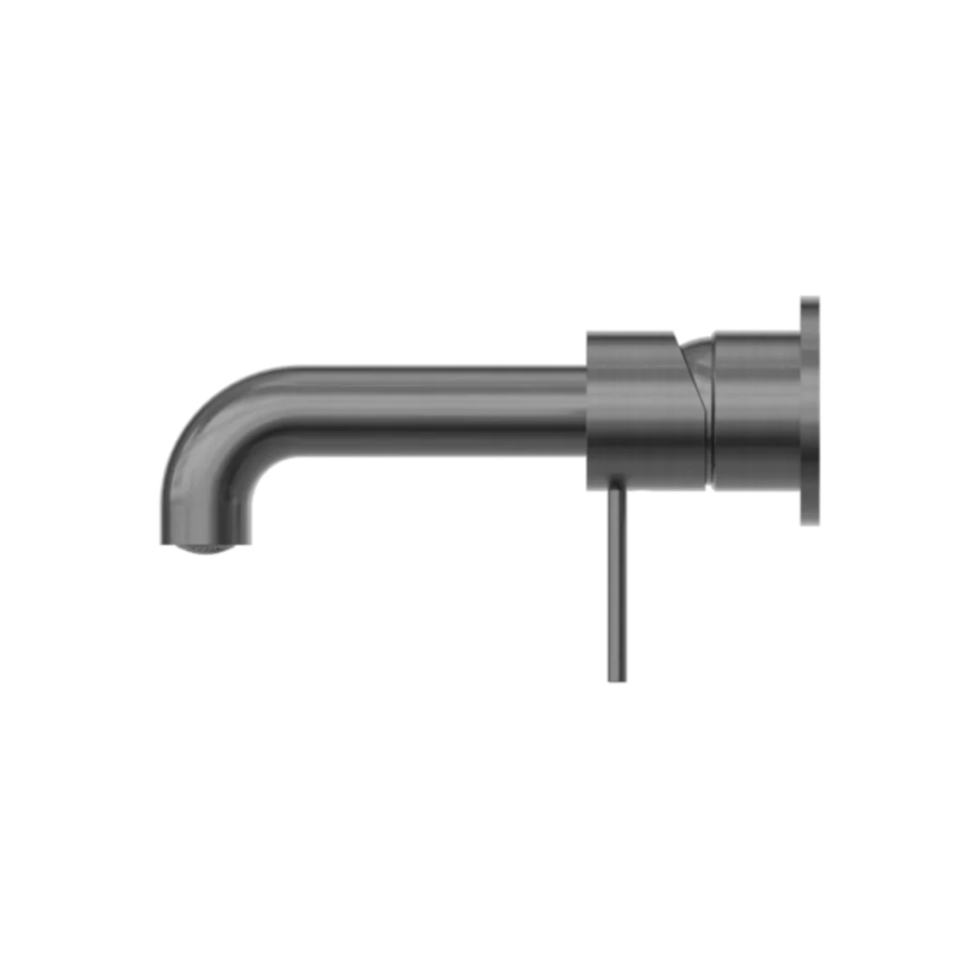 Nero Mecca Wall Basin Mixer Separate Back Plate 185Mm Spout Gun Metal - Image 4