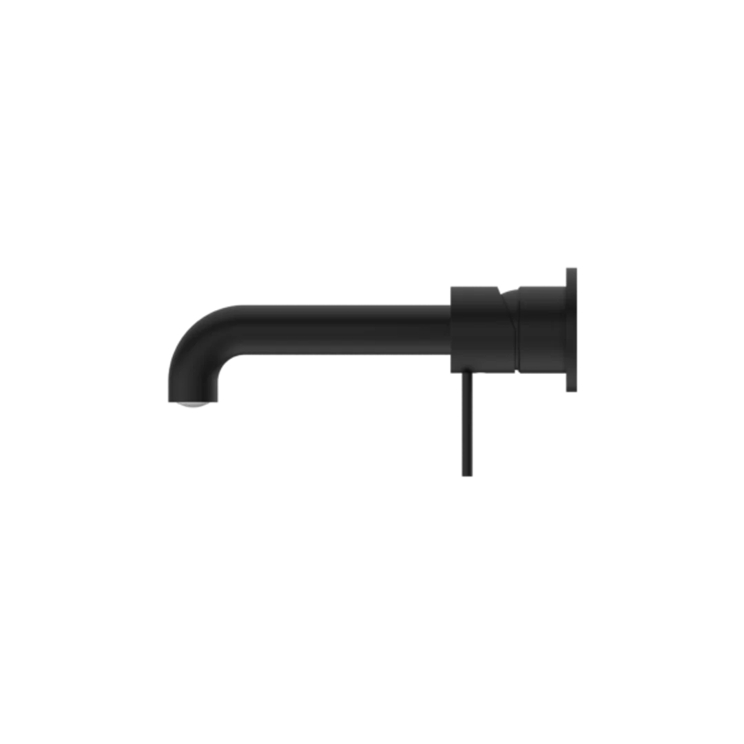 Nero Mecca Wall Basin Mixer Separate Back Plate 185Mm Spout Matt Black - Image 4