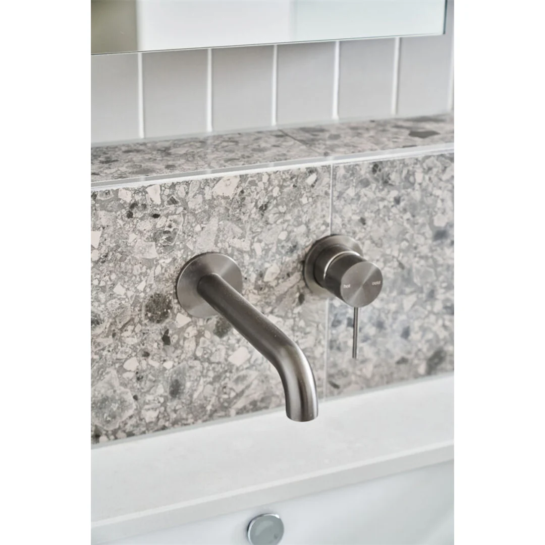Nero Mecca Wall Basin Mixer Separate Back Plate 230Mm Spout Gun Metal - Image 8