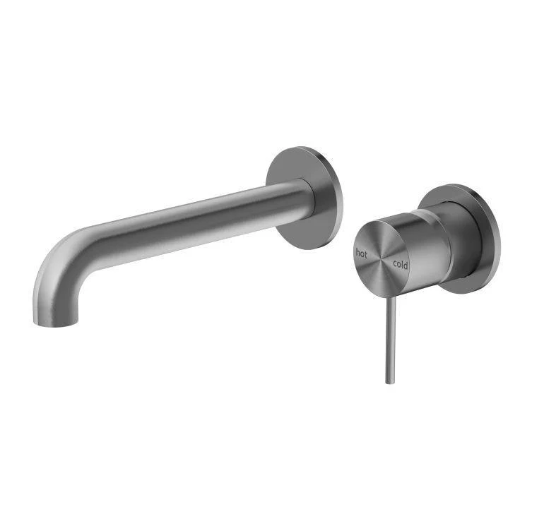 Nero Mecca Wall Basin Mixer Separate Back Plate 230Mm Spout Gun Metal - Image 9