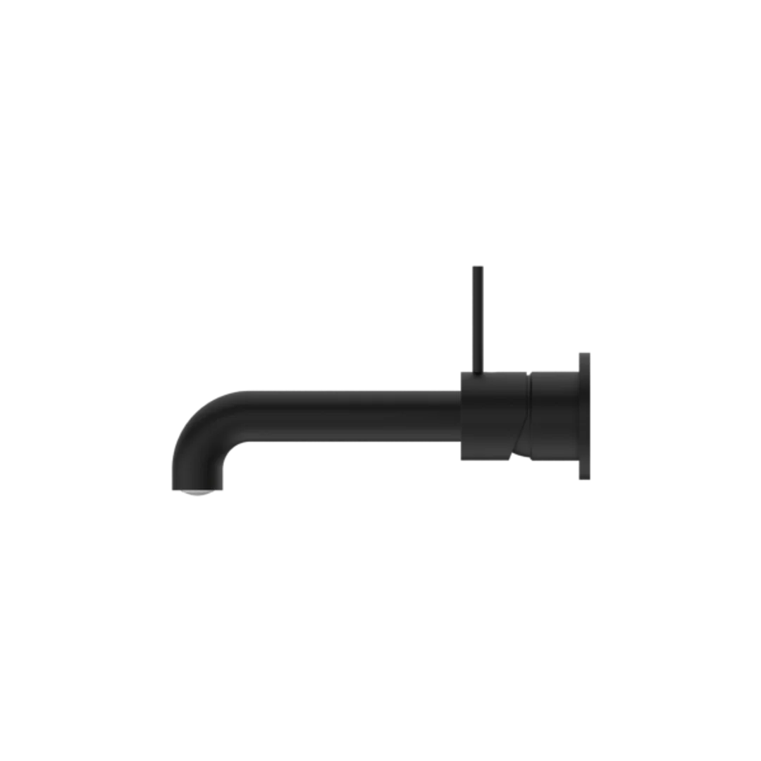 Nero Mecca Wall Basin Mixer Separate Back Plate Handle Up 230Mm Spout Matt Black - Image 4