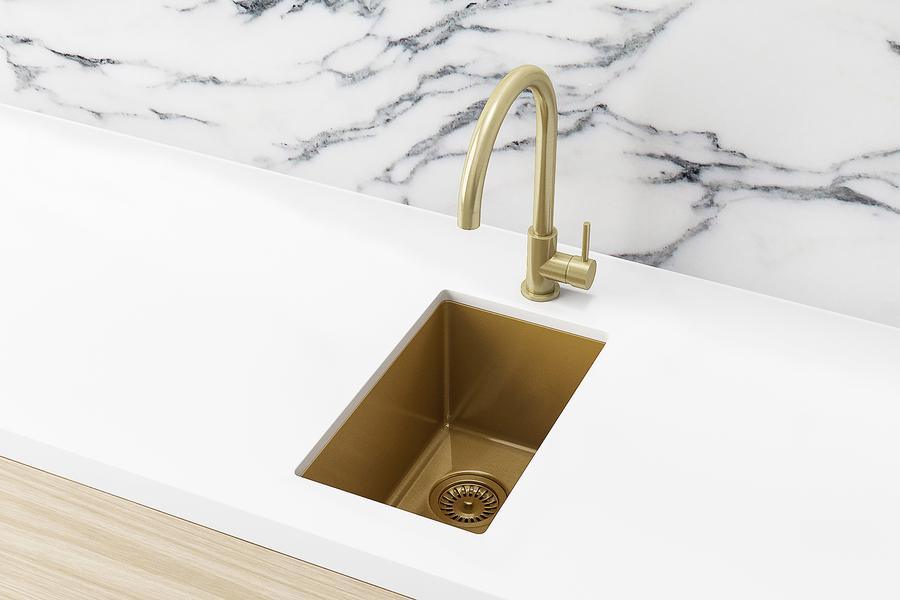Meir Bar Sink Single Bowl 382mm X 272mm - Brushed Bronze Gold - Image 11