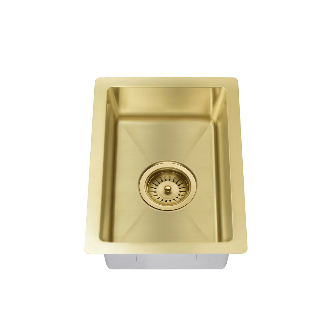 Meir Bar Sink Single Bowl 382mm X 272mm - Brushed Bronze Gold - Image 4