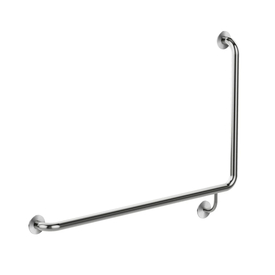 Meir Care Range 90 Degree Left Side Grab Rail 600Mm Brushed Nickel Mcr-90Lh60-Pvdbn