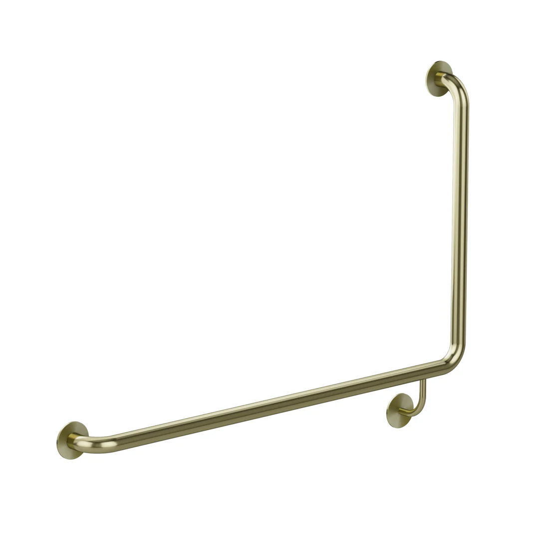 Meir Care Range 90 Degree Left Side Grab Rail 600Mm Tiger Bronze Mcr-90Lh60-Pvdbb
