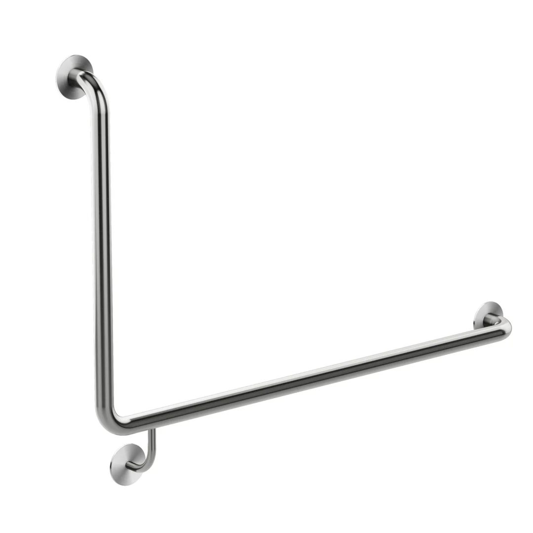 Meir Care Range 90 Degree Right Side Grab Rail 600Mm Brushed Nickel Mcr-90Rh60-Pvdbn