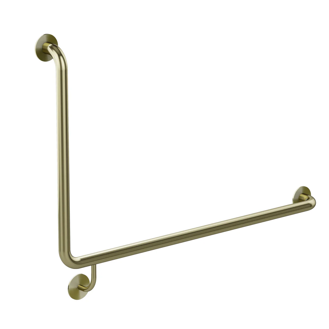 Meir Care Range 90 Degree Right Side Grab Rail 600Mm Tiger Bronze Mcr-90Rh60-Pvdbb