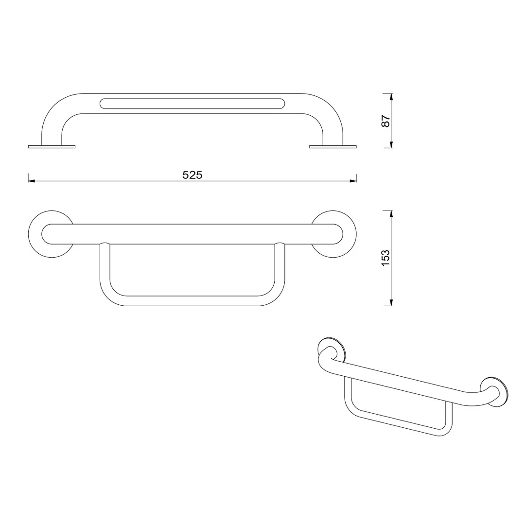 Meir Care Range Hand Towel Rail Brushed Nickel Mcr-Tr28-Pvdbn - Image 2