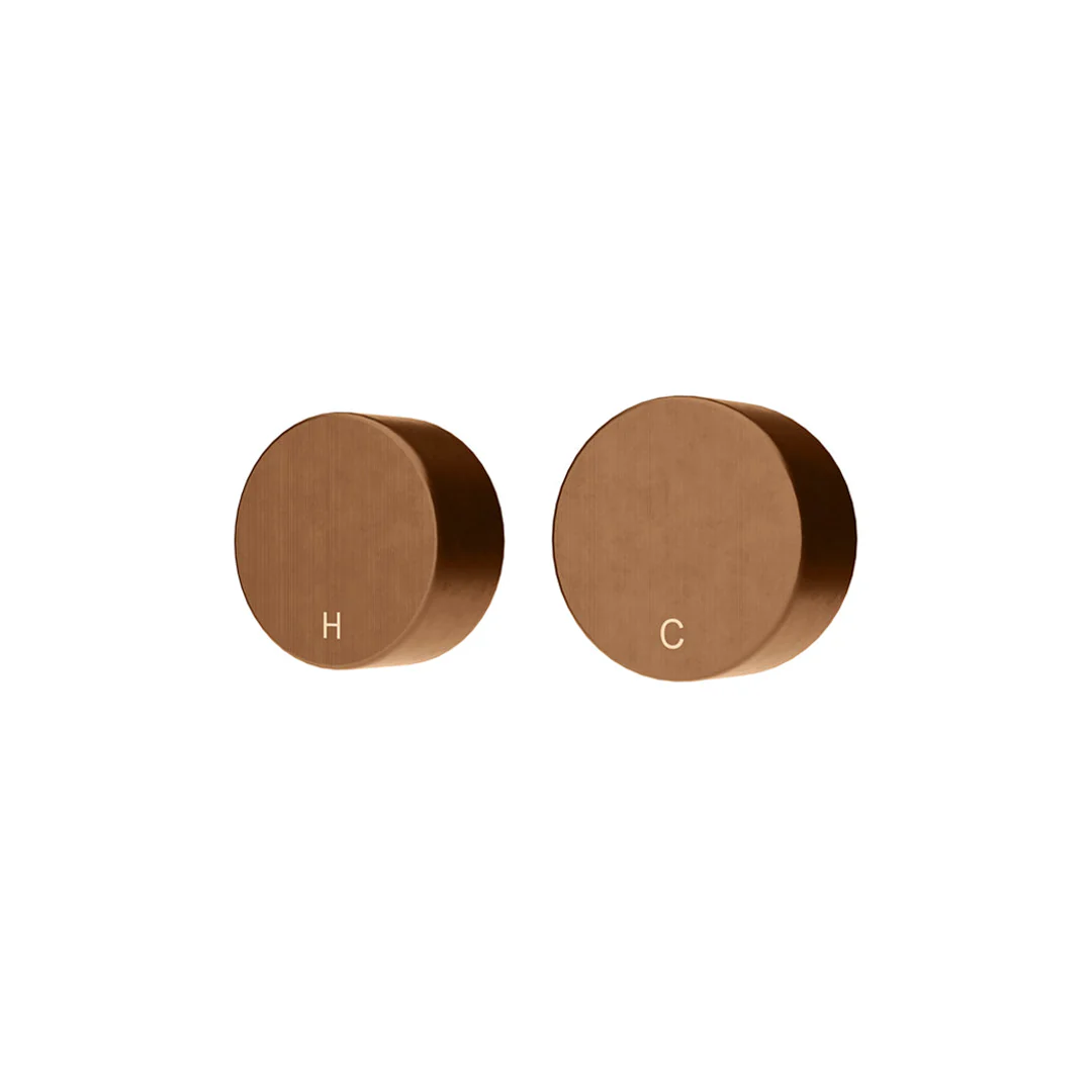 Meir Circular Wall Taps Lustre Bronze