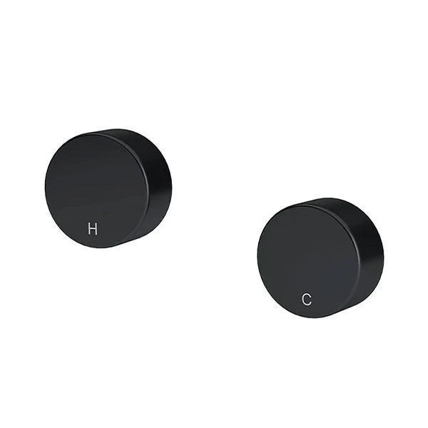 Meir Circular Wall Taps Matte Black - Image 4