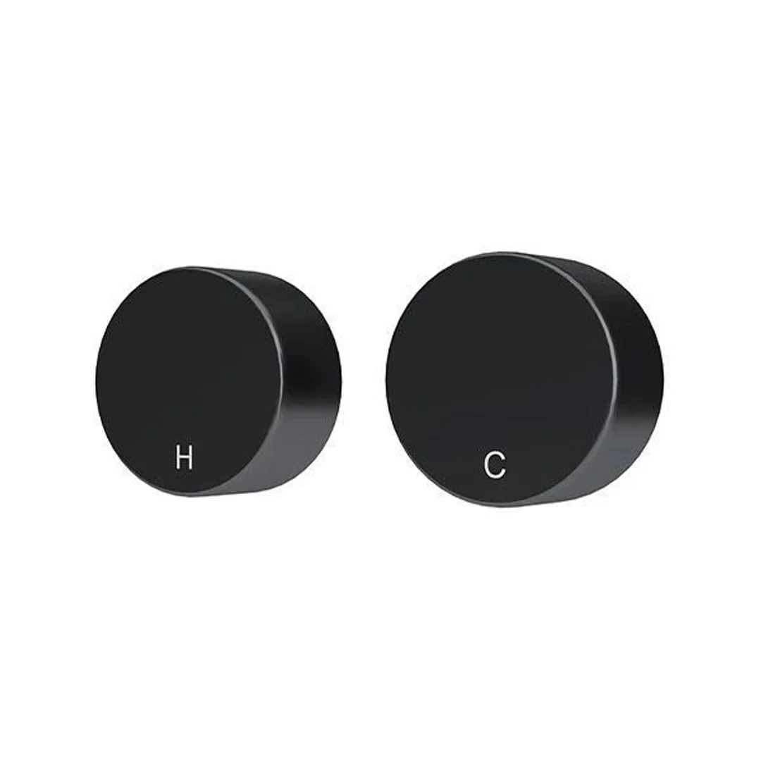 Meir Circular Wall Taps Matte Black - Image 6