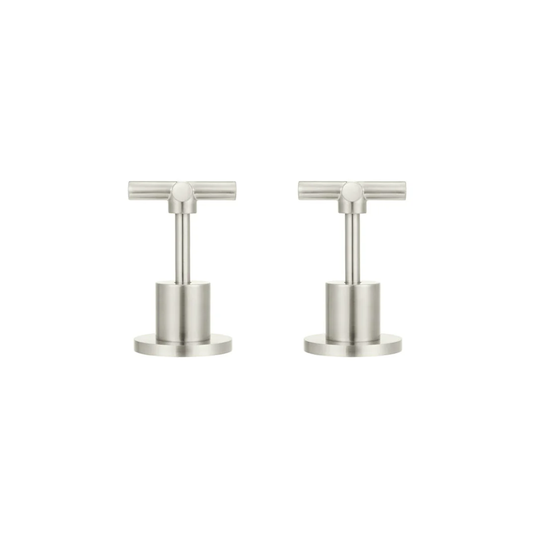 Meir Cross Handle Jumper Valve Wall Top Assemblies Brushed Nickel - Image 5
