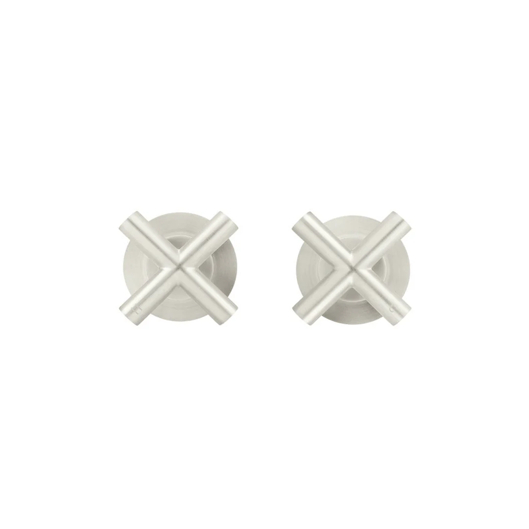 Meir Cross Handle Jumper Valve Wall Top Assemblies Brushed Nickel - Image 6