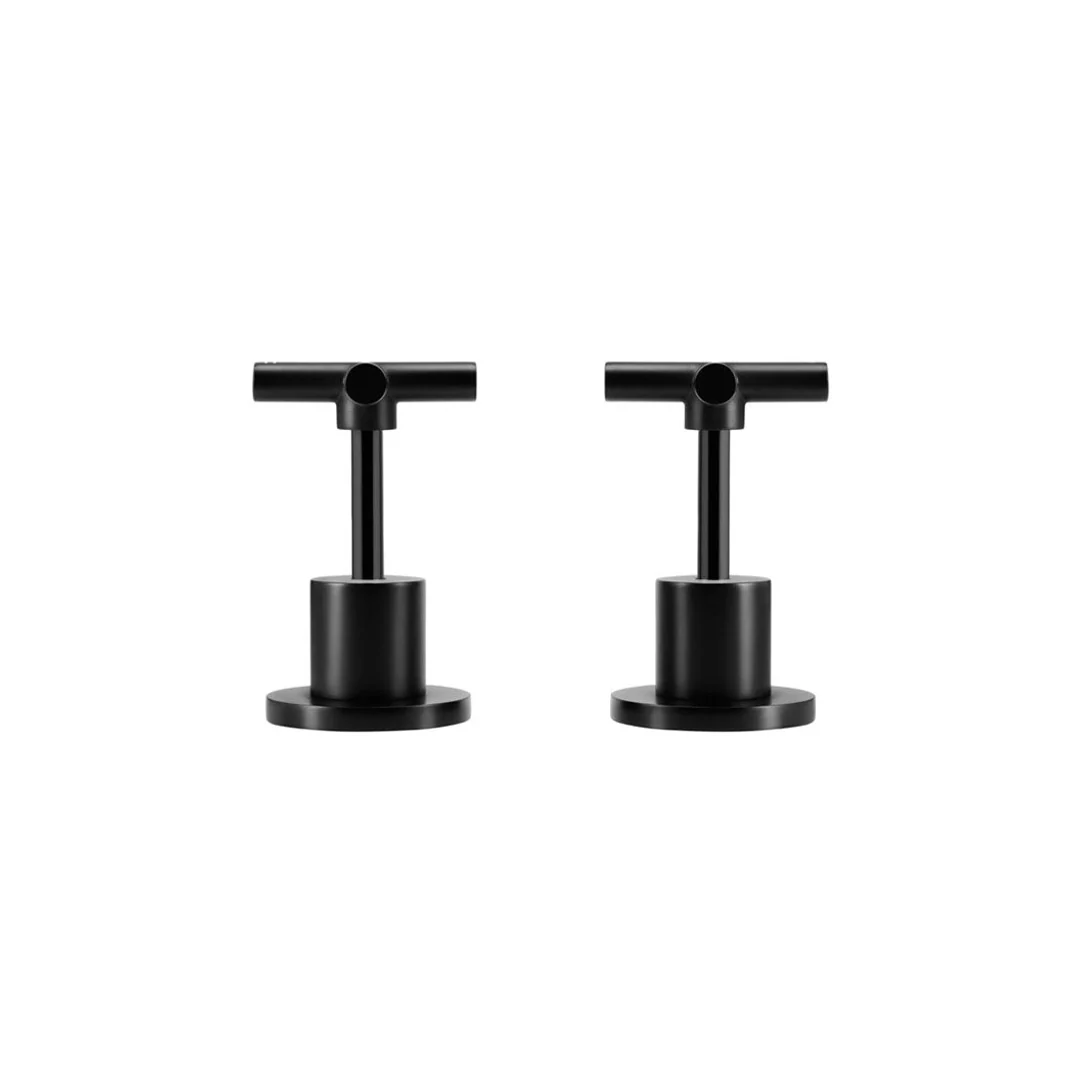 Meir Cross Handle Jumper Valve Wall Top Assemblies Matte Black Mw08Jl - Image 5