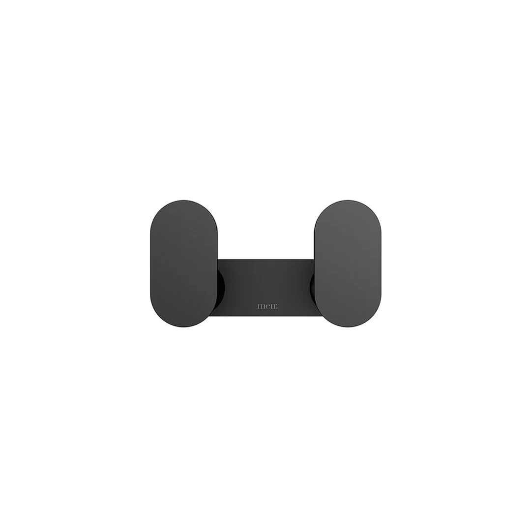 Meir Curvae Double Robe Hook Matte Black