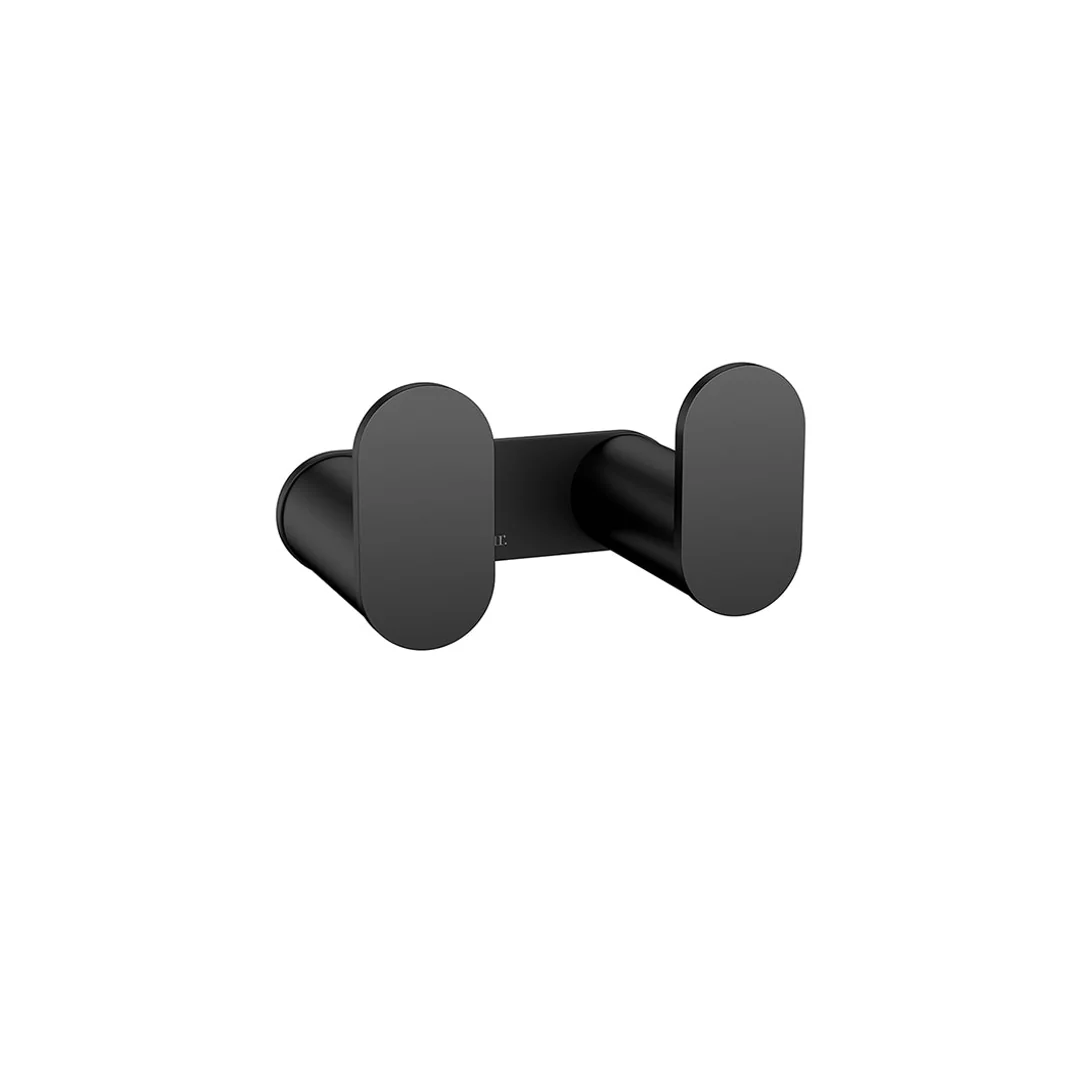Meir Curvae Double Robe Hook Matte Black - Image 4