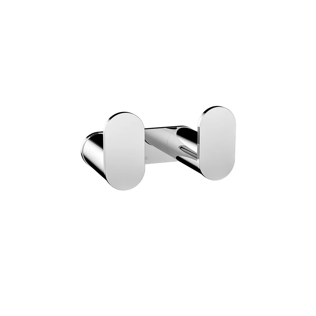 Meir Curvae Double Robe Hook Polished Chrome - Image 4