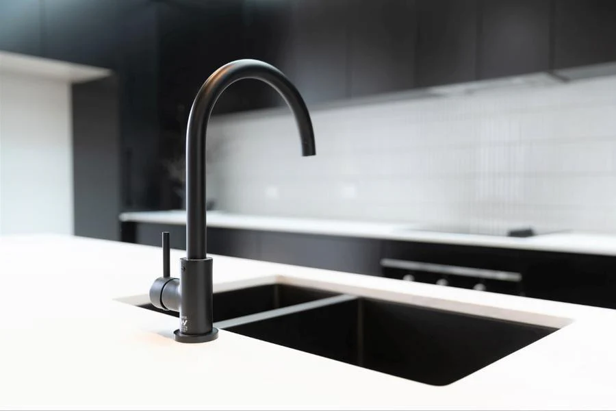 Meir Double Bowl Pvd Kitchen Sink 670mm - Brushed Gun Metal - Image 8