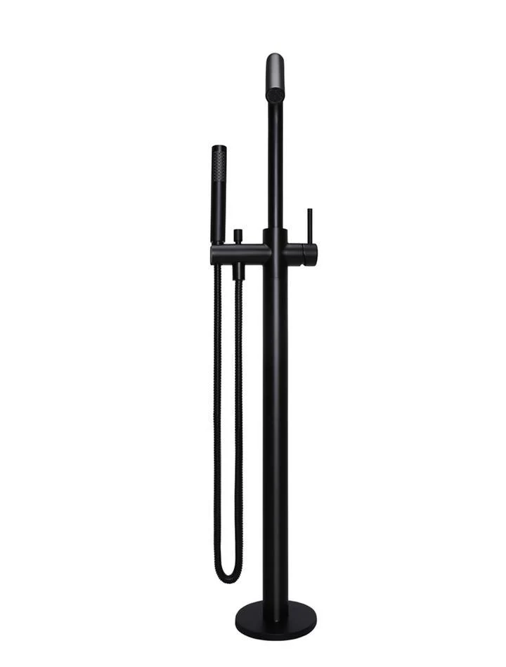 Meir Freestanding Round Bath Mixer With Hand Spray - Black - Image 9