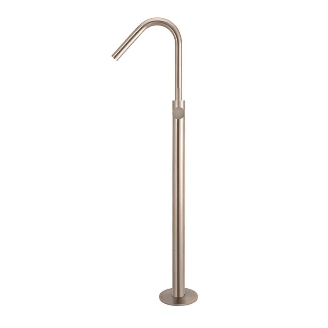 Meir Freestanding Round Bath Mixer With Hand Spray - Champagne - Image 4
