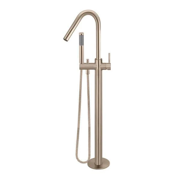 Meir Freestanding Round Bath Mixer With Hand Spray - Champagne - Image 7