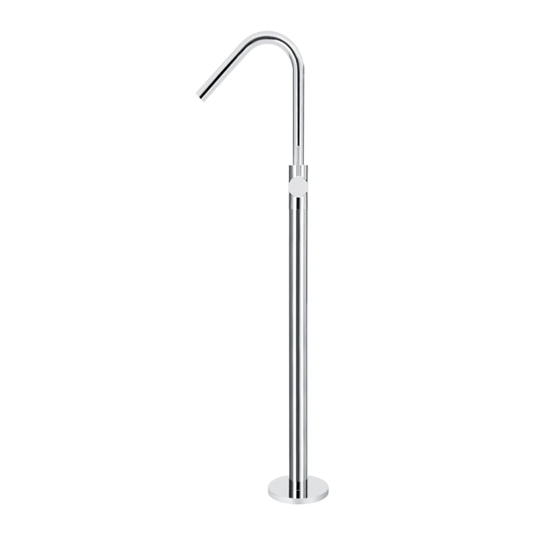 Meir Freestanding Round Bath Mixer With Hand Spray - Chrome - Image 4