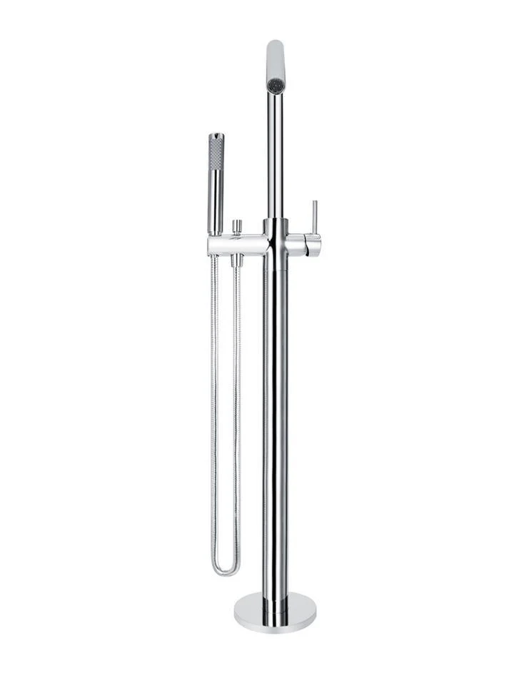 Meir Freestanding Round Bath Mixer With Hand Spray - Chrome - Image 9