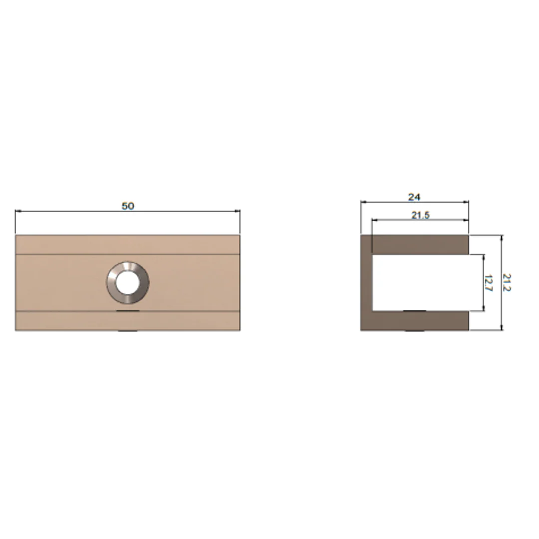 Meir Glass Fixing U Bracket Shadow - Image 2