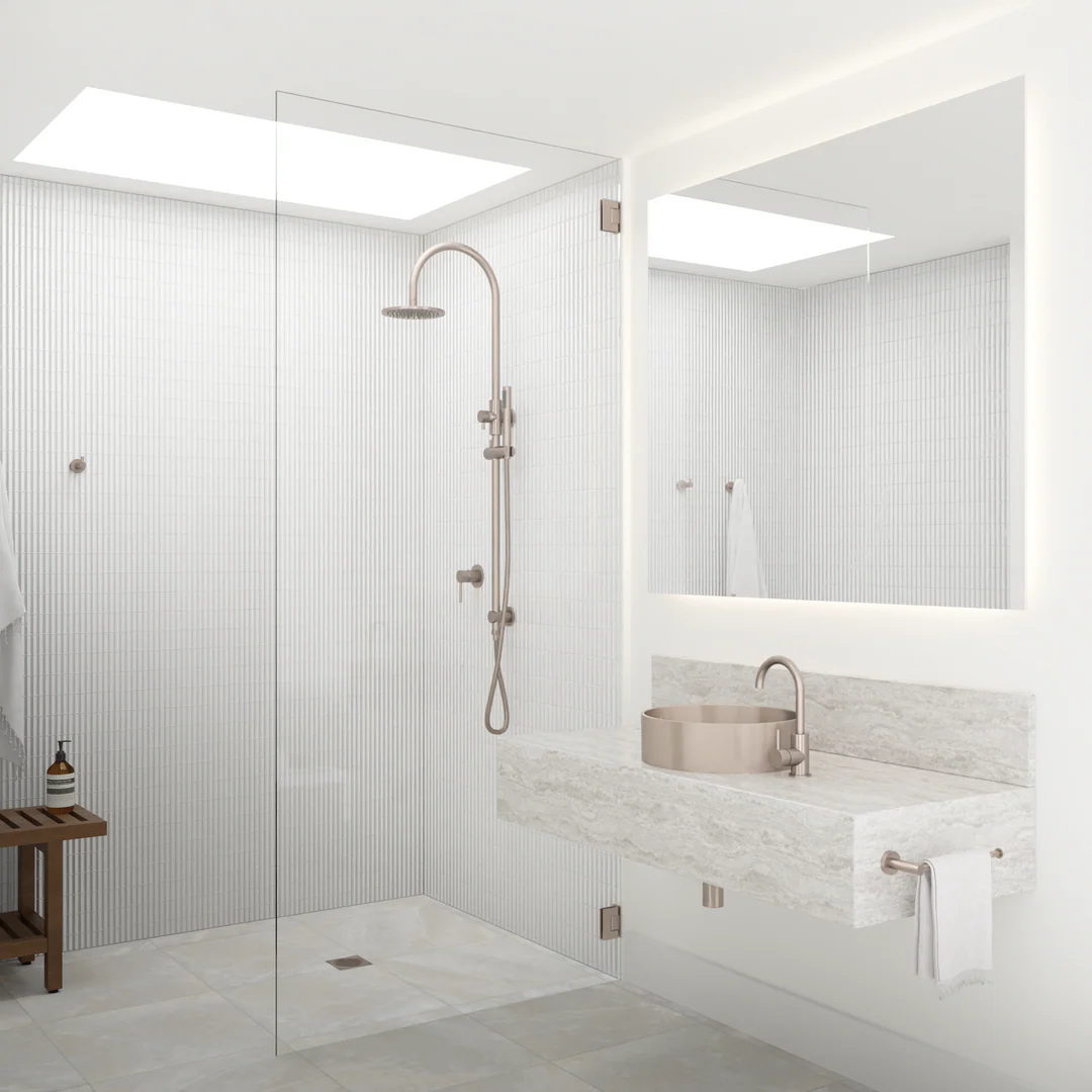 Meir Glass To Wall Shower Door Hinge Champagne - Image 3
