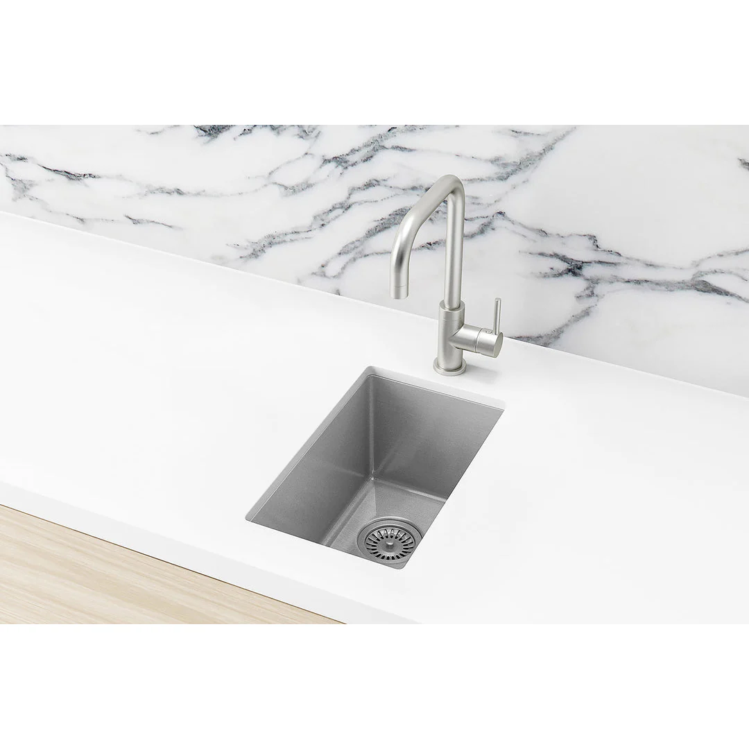 Meir Kitchen Mini Sink Single Bowl 382mm X 272mm - Brushed Nickel - Image 5