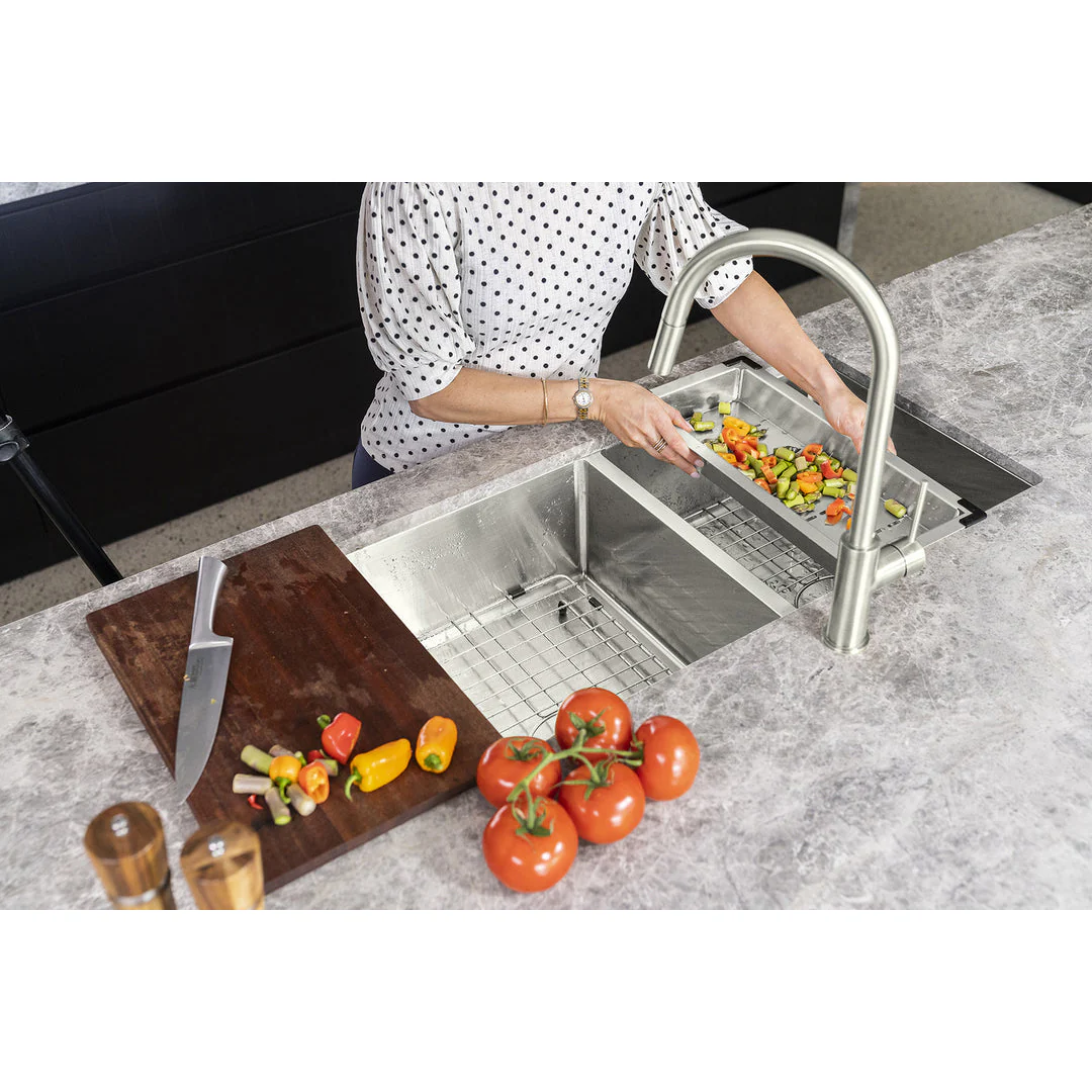 Meir Kitchen Sink Colander Brushed Nickel - Image 5