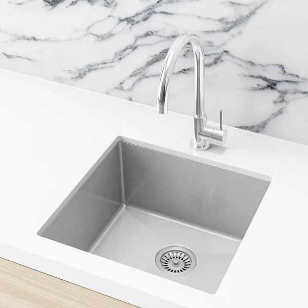 Meir Kitchen Sink Single Bowl 450mm X 450mm - Brushed Nickel