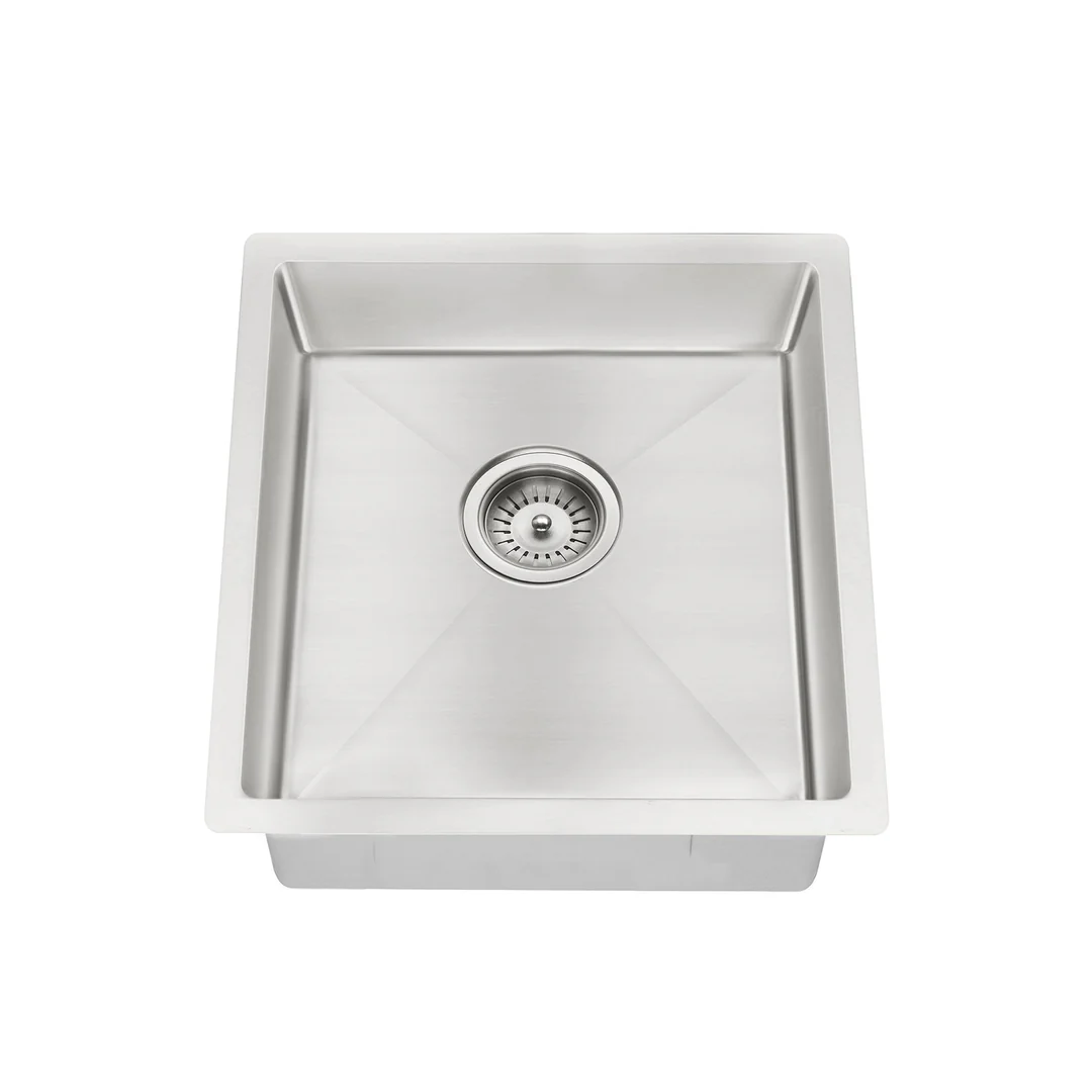 Meir Kitchen Sink Single Bowl 450mm X 450mm - Brushed Nickel - Image 4