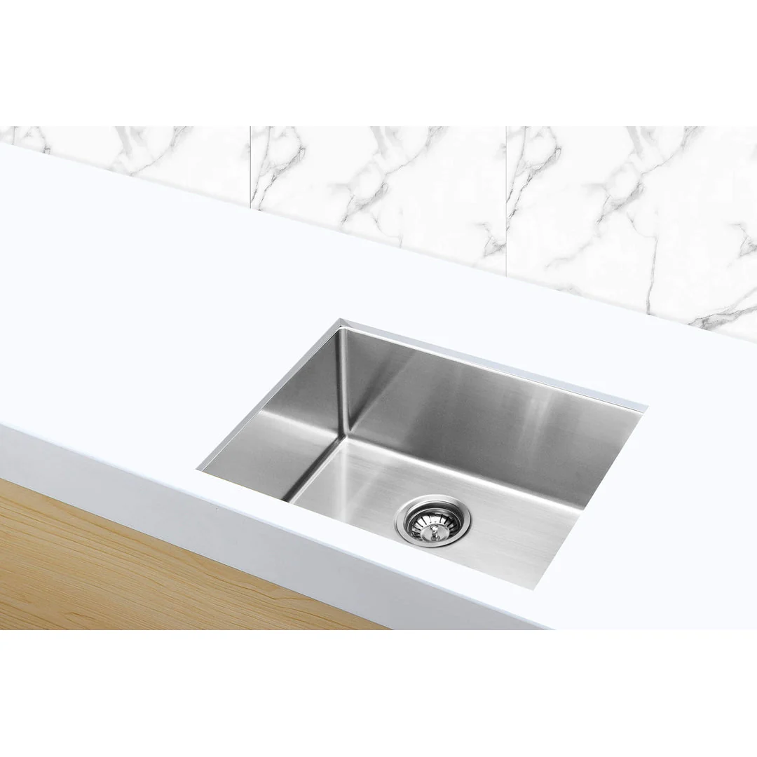 Meir Kitchen Sink Single Bowl 450mm X 450mm - Brushed Nickel - Image 5